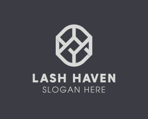 Geometric Grey Symbol logo design