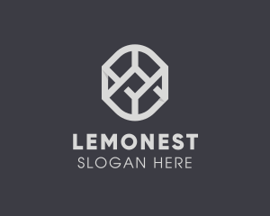 Geometric Grey Symbol logo design