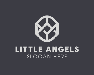 Geometric Grey Symbol logo design