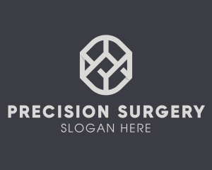 Geometric Grey Symbol logo design