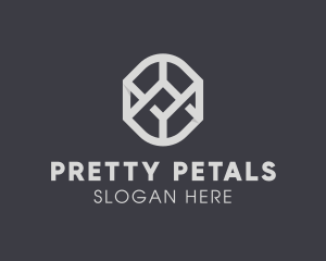 Geometric Grey Symbol logo design