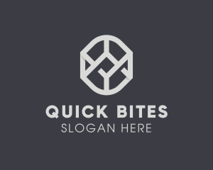 Geometric Grey Symbol logo design