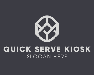 Geometric Grey Symbol logo design