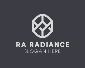 Geometric Grey Symbol logo design