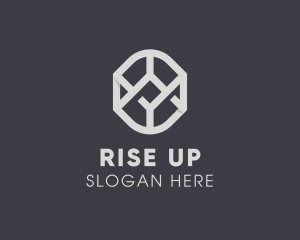 Geometric Grey Symbol logo design