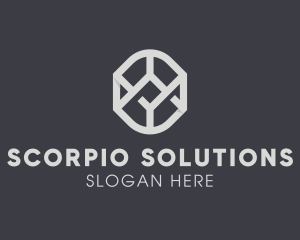 Geometric Grey Symbol logo design