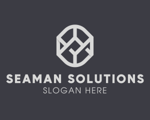 Geometric Grey Symbol logo design