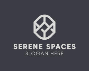 Geometric Grey Symbol logo design