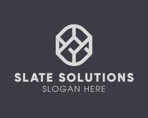 Geometric Grey Symbol logo design