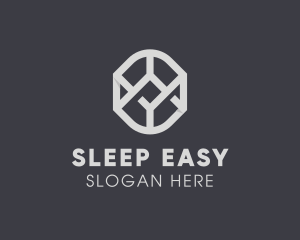 Geometric Grey Symbol logo design