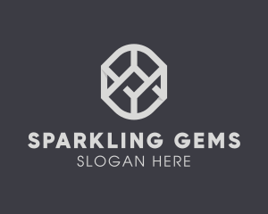 Geometric Grey Symbol logo design