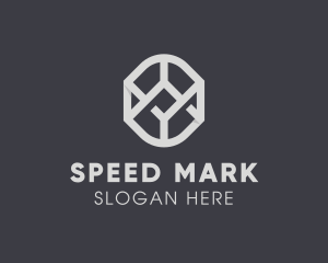 Geometric Grey Symbol logo design