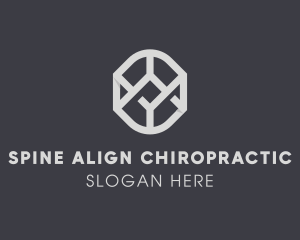 Geometric Grey Symbol logo design