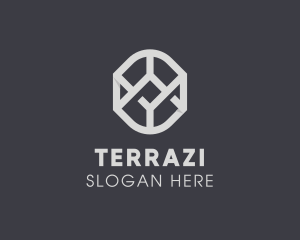 Geometric Grey Symbol logo design