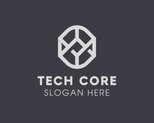 Geometric Grey Symbol logo design