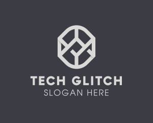 Geometric Grey Symbol logo design