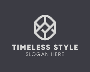 Geometric Grey Symbol logo design