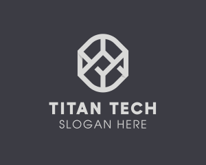 Geometric Grey Symbol logo design