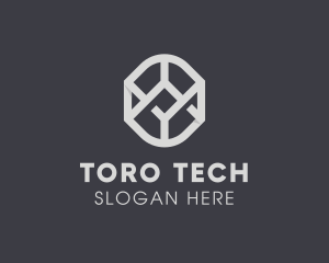 Geometric Grey Symbol logo design