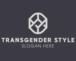 Geometric Grey Symbol logo design