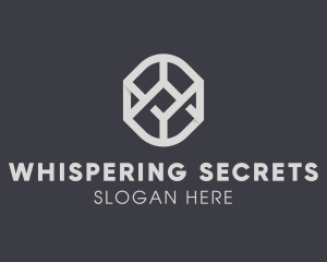 Geometric Grey Symbol logo design