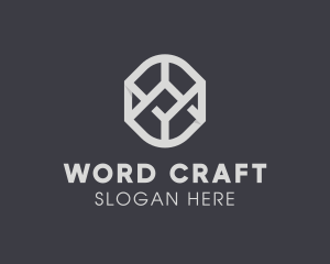 Geometric Grey Symbol logo design