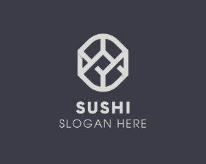 Geometric Grey Symbol logo design