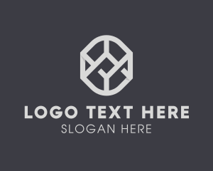 Geometric Grey Symbol Logo