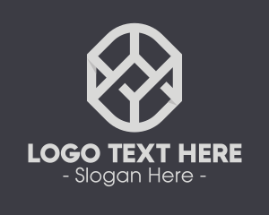 Geometric - Geometric Grey Symbol logo design