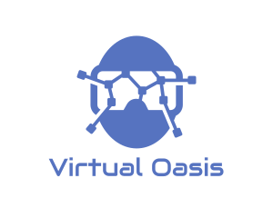 Vr - VR Circuit Goggles logo design