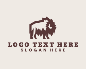 Livestock - Bison Animal Ranch logo design