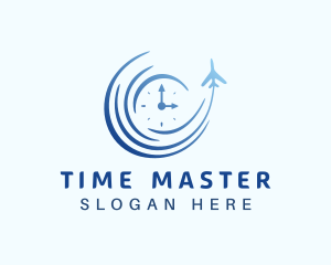 Airplane Time Travel logo design