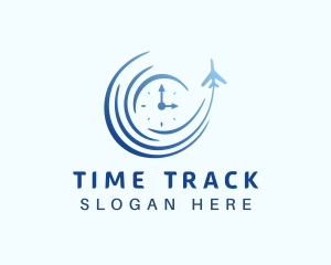 Airplane Time Travel logo design