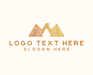 Summit - Linear Mountain Crown logo design