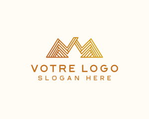 Luxurious - Linear Mountain Crown logo design