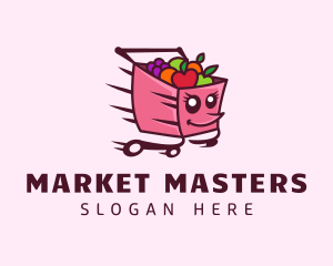 Grocery Delivery Cart logo design