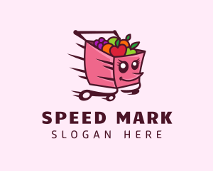 Grocery Delivery Cart logo design