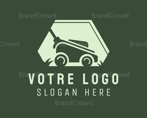 Grass Lawn Mower Mowing Logo