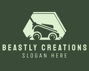 Grass Lawn Mower Mowing logo design