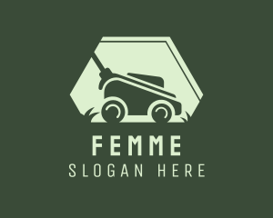 Grass Lawn Mower Mowing logo design