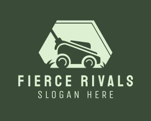 Grass Lawn Mower Mowing logo design