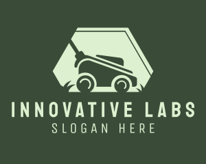 Grass Lawn Mower Mowing logo design