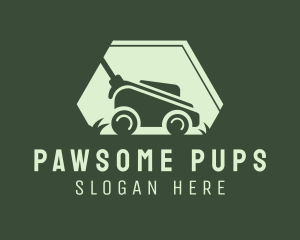 Grass Lawn Mower Mowing logo design