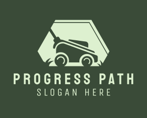 Grass Lawn Mower Mowing logo design