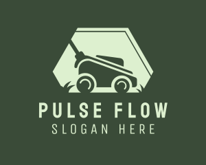 Grass Lawn Mower Mowing logo design