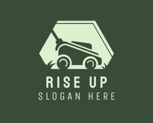 Grass Lawn Mower Mowing logo design