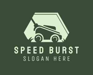 Grass Lawn Mower Mowing logo design