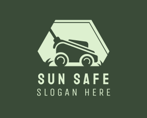 Grass Lawn Mower Mowing logo design