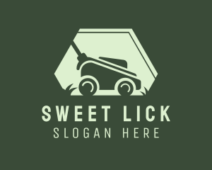 Grass Lawn Mower Mowing logo design