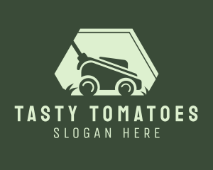 Grass Lawn Mower Mowing logo design